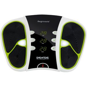 Voetmassage Apparaat - TENS, EMS trainer met 99 Intensiteitsniveaus - Voor voetmassages en ontspanning - Met Elektrodenpads, Afstandsbediening, USB oplaadbaar - Van WeightWorld