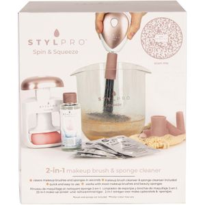 STYLPRO Spin And Squeeze 2-In-1 Makeup Brush & Sponge Cleaner