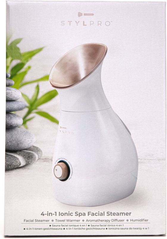 STYLPRO - 4-in-1 Ionic Spa Facial Steam - Wit - Kunststof