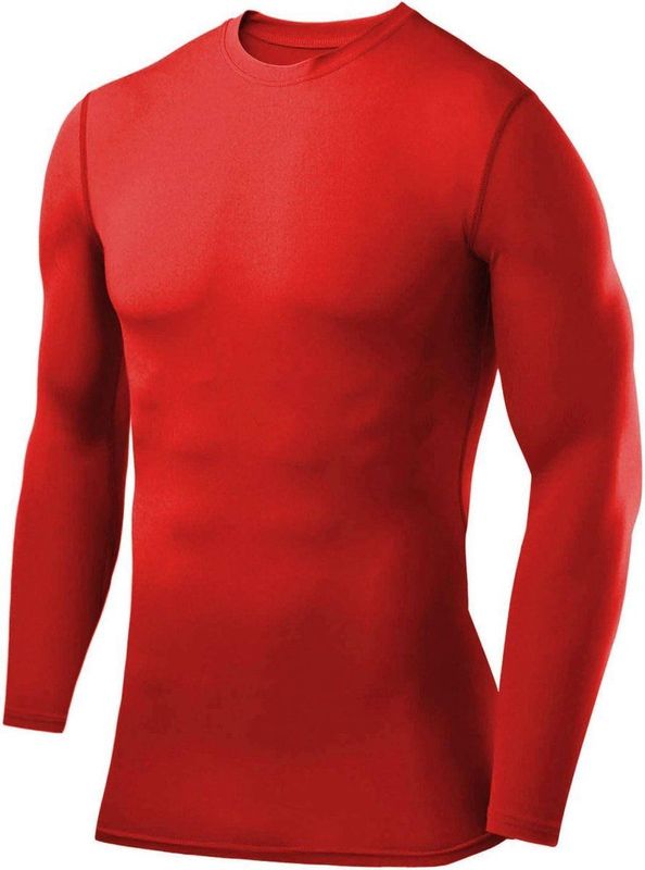 PowerLayer by TCA - Compressietop - Rood - Lange Mouwen - Heren en Jongens