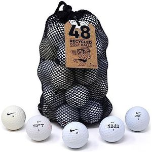 Second Chance Nike Mix Recycled Golf Balls (Lake Golf Balls), unisex tweede kans Nike 48 Lake golfballen klasse B, wit, 48 -