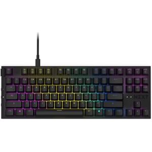 NZXT Mechanisch toetsenbord TKL - KB-1T-BR Mechanisch Gaming-toetsenbord - MX-compatibele schakelaars, snelle verwisselbare toetsschakelaars, lineair