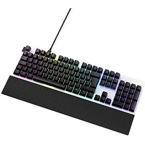 NZXT Function 2022 PC Mechanisch Gamer Toetsenbord - Verlichting - Lineaire RGB-Schakelaars - MX-compatibele Schakelaars - Hot Swappable Schakelaars - Mechanisch Gamer Toetsenbord - Wit FR (AZERTY)