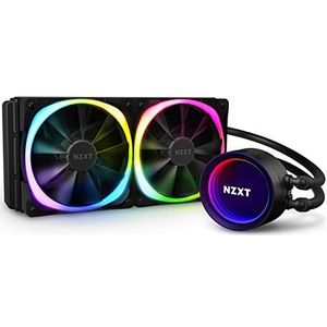NZXT Kraken X53 RGB 240 mm - RL-KRX53-R1 - AIO RGB CPU vloeistofkoeling - Draaiend oneindig spiegelonderwerp - Verbeterde pomp - RGB-connector - Aer RGB V2 120mm-radiatorventilators (2 inbegrepen)