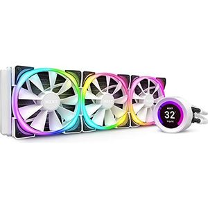 NZXT Kraken Z73 RGB 360mm - RL-KRZ73-RW - AIO RGB CPU Liquid Cooler - Customizable LCD Display - Improved Pump - RGB Connector - Aer RGB 2 120mm Radiator Fans (3 Included) - White