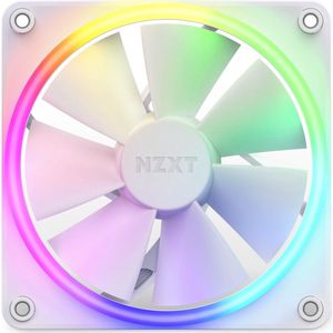 NZXT F120 RGB Fans - RF-R12SF-W1 - Erweiterte Anpassung der RGB-Beleuchtung – Flüsterleise Kühlung – Single (RGB-Lüfter und Controller ERFORDERLICH & NICHT ENTHALTEN) -120mm-Lüfter – Weiß
