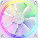 NZXT F120 RGB Fans - RF-R12TF-W1 - Erweiterte Anpassung der RGB-Beleuchtung – flüsterleise Kühlung – dreifach (inklusive RGB-Lüfter und Controller) -120mm-Lüfter – Weiß