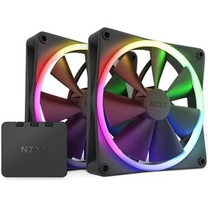 NZXT F140RGB - Ventilators en controller - 2 x 140 mm - RGB - zwart
