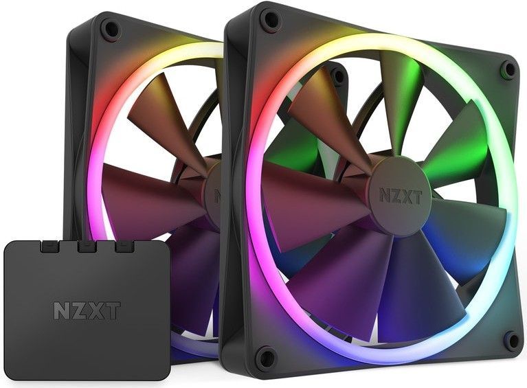 NZXT F140RGB - Ventilators en controller - 2 x 140 mm - RGB - zwart