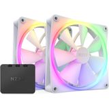 NZXT - F140 RGB TWIN - Ventilator - Wit - 140 mm - 2 Stuks