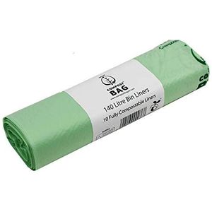 All-Green Afvalzakken, afvalzakken voor voedselafval, 140 liter, met composteerhandleiding (mogelijk niet beschikbaar in het Nederlands), 10 stuks