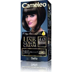 Delia Cosmetics - Cameleo Omega - Haarkleuring - 4.0 Medium Brown - Permanente Formule