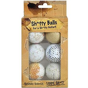 On Par Set van 6 grappige golfballen voor rotte golfers
