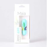 Maiatoys Jessi 420 - Mini Bullet Vibrator Leaf Pattern Blue