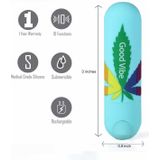 Maiatoys Jessi 420 - Mini Bullet Vibrator Leaf Pattern Blue