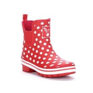 Evercreatures Enkel regenlaarzen Rode Stip Meadow 39
