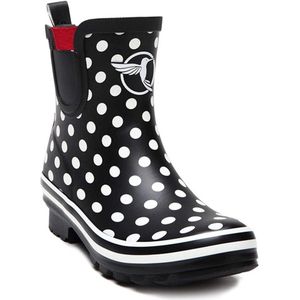 Evercreatures - Women Black Dot Ankle - Regenlaars - Zwart - Natuurlijk Rubber