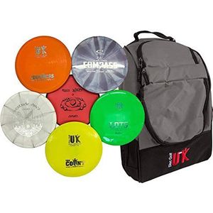 Disc Golf UK Taster Bag - 2X Putters, 2X Midrange, 2X Drivers & Bag - Frisbee Golf