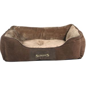 Scruffs Chester Box Bed - Hondenmand Stevig - Anti-Slip - Wasbaar - Bruin - L - 75 x 60 cm