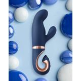 G Vibe - Gentley - Rabbit Vibrator - G-Spot en Clitoris Stimulatie - Siliconen - Blauw/Goud