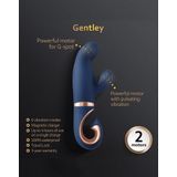G Vibe - Gentley - Rabbit Vibrator - G-Spot en Clitoris Stimulatie - Siliconen - Blauw/Goud