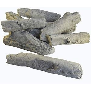 Coals 4 You 5PCLOG04 GAS BRAND VERVANGING REALISTISCHE KERAMISCHE DRIFTWOOD LOG SET VOOR GAS KOOLEN KOOLEN BRAND 8 STUKS GESCHIKT VOOR LEVENDE VLAM GAS BRAND ELEKTRISCHE BIO ETHANOL, Zwart