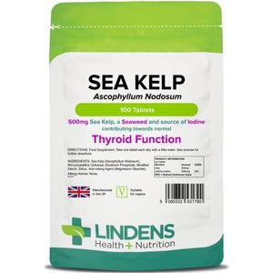 Lindens Zee Kelp Zeewier 500mg 100 Tabletten Mineralen Jodium Kwaliteit Supplement