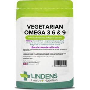 Veganistische Omega 3 6 & 9 1000 mg (90 capsules)