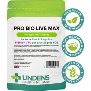 Linden Probiotische Max Acidophilus W/Prebioticum + Fos 100 Tabletten