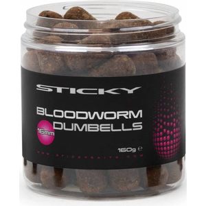 Sticky Baits Sticky Bloodworm Dumbells (160g) - Maat : 12mm