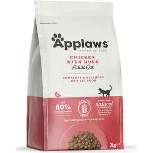 Applaws Mischfütterung: Trocken- & Nassfutterpaket - 2 kg Adult Huhn & Ente + 6 x 70 g Hühnchenbrust mit Ente