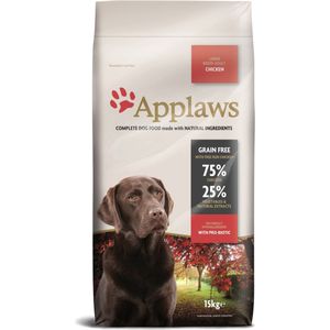 12 kg + 3 kg gratis! 15 kg Applaws - Adult Kip Grote Rassen (15 kg)