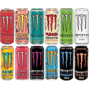 Monster Energy Proefpakket - 12 verschillende smaken - 12x50 cl