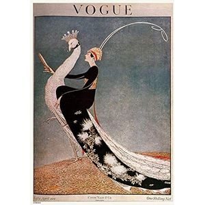 Onthewall Vintage Vogue Cover april 1918 Poster Art Print, wit, 30 x 40 cm