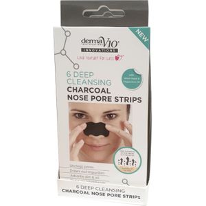 DermaV10 Deep Cleansing Charcoal Nose Strips 6 st
