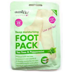 Derma V10 - Diep Hydraterende Voetpakking - Tea Tree & Pepermunt - 1 Paar