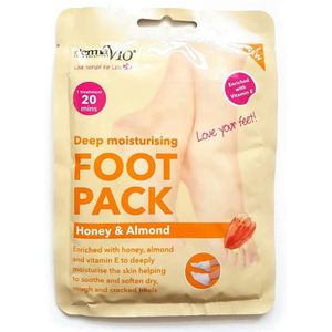 DermaV10 Deep Moisturising Foot Pack Honey & Almond 1 Paar