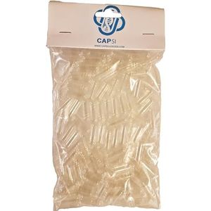Lege Vegetarische Capsules Maat 00 x 100 – Plantaardige HPMC – Heldere Lege Veganistische Capsules voor Supplementen, Poeders & Kruiden – Gemakkelijk te vullen, Allergenvrij, Kosher & Halal