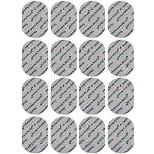 Tens elektrode pads ovaalvormige zelfklevende elektroden (16 stuks) 2,2 mm stud aansluiting compatibel met Omron Tens apparaten