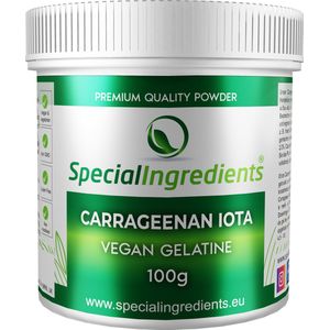 Iota Carrageen - 100 gram - Jota Carrageenan - Plantaardig Geleermiddel voor Zuivel Producten - Moderne Gastronomie - Moleculair Koken - Hersluitbare Fles - Recycled Plastic
