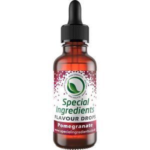 Granaatappel Smaak Druppels - 30ml - Smaakdruppels - Flavour Drops - Moderne Gastronomie - Moleculair Koken - Hersluitbare Pot - Recycled Plastic