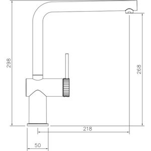 Abode Fraction Eenhendel keukenmengkraan Normale uitloop Met keramisch binnenwerk