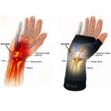 OS1st - WS6 - Polsbandage - Zwart - Nylon - Compression Zone Technology