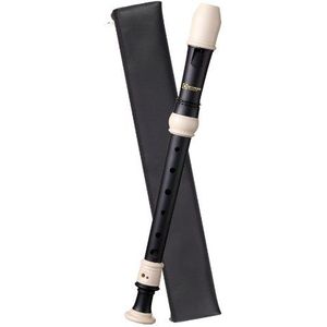 Recorder Workshop Sopraan 601 snavelfluit zwart met witte rand