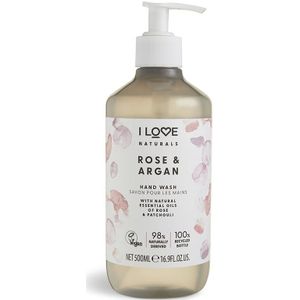 I Love Cosmetics - Naturals Handzeep - Roos & Argan - 500 ml