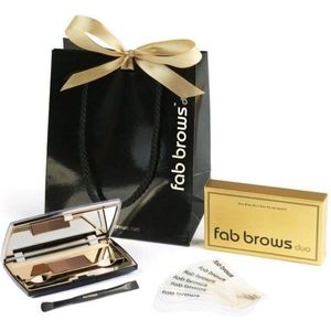 Fab Brows - DUO WENKBRAUWKIT Light Brown/Medium Brown - Minerale Poeders - Natuurlijke Look