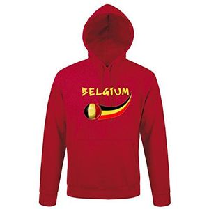 supportershop Sweat volwassen capuchon rood België voetbal