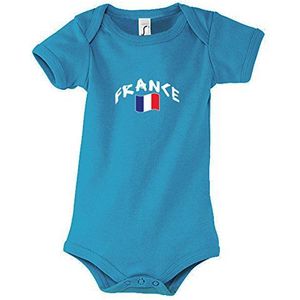 Supportershop Unisex Baby Bébé France Blauw Body Frankrijk Aqua