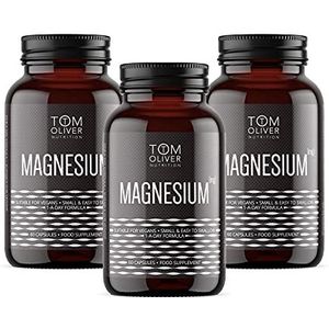 Tom Oliver Nutrition - Magnesium Taurate - 600mg per Capsule (60 Capsules) 1 a Day Formula