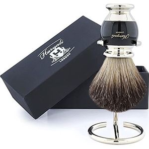 Haryali London - Scheerkwast - Zwart - Met Ondersteuning